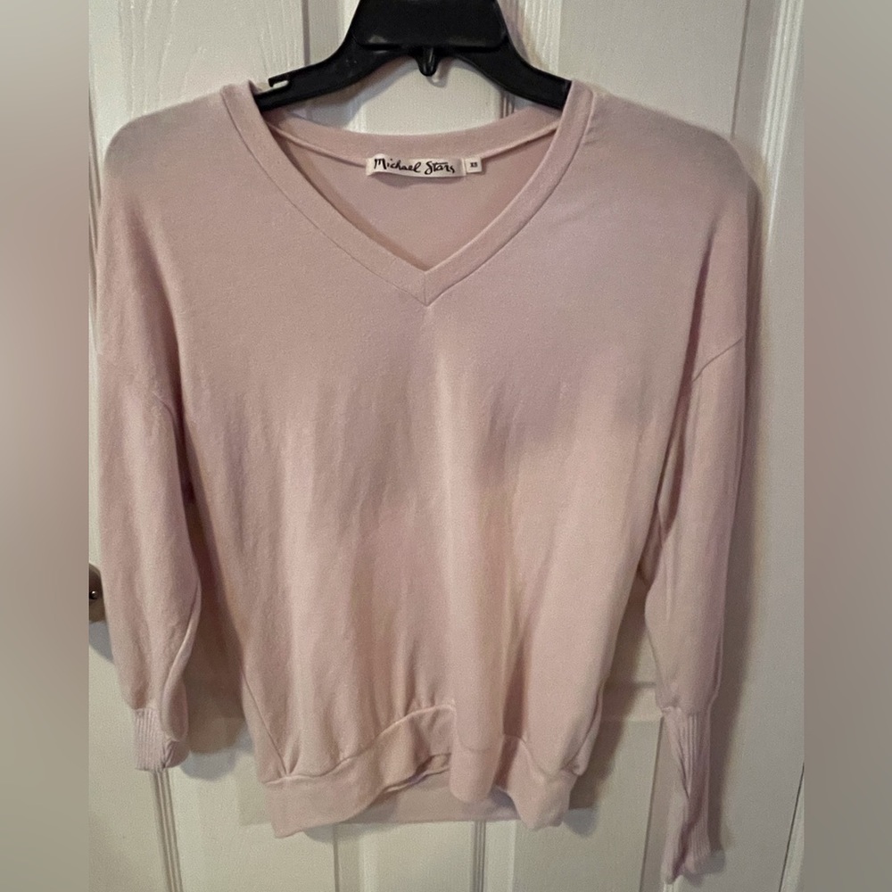 Like new Michael Stars pale pink long sleeve sweater